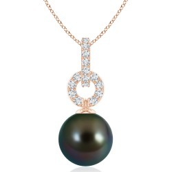 Tahitian Cultured Pearl Diamond Bale Pendant
