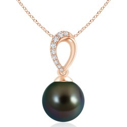 Tahitian Cultured Pearl & Diamond Bale Pendant