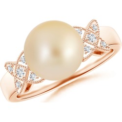 Golden South Sea Cultured Pearl XO Ring