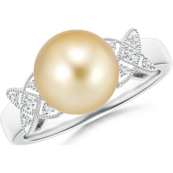 Golden South Sea Cultured Pearl XO Ring