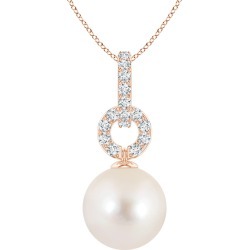 Freshwater Cultured Pearl Diamond Bale Pendant