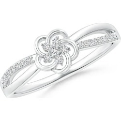 Round Cluster Diamond Daisy Flower Ring