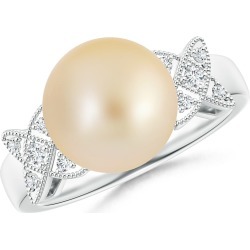 Golden South Sea Cultured Pearl XO Ring