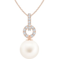 Freshwater Pearl Diamond Bale Pendant