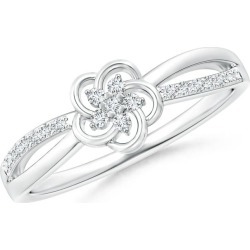 Round Cluster Diamond Daisy Flower Ring