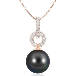 Tahitian Pearl Diamond Bale Pendant