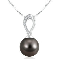 Tahitian Cultured Pearl & Diamond Bale Pendant