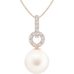 Freshwater Cultured Pearl Diamond Bale Pendant