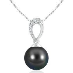 Tahitian Cultured Pearl & Diamond Bale Pendant