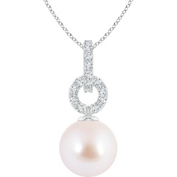 Akoya Cultured Pearl Diamond Bale Pendant