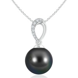 Tahitian Cultured Pearl & Diamond Bale Pendant