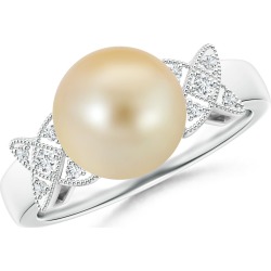 Golden South Sea Cultured Pearl XO Ring