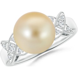 Golden South Sea Cultured Pearl XO Ring