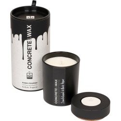 CONCRETE & WAX - Sandalwood & Black Pepper Small Candle With Concrete Tealight Holder Lid