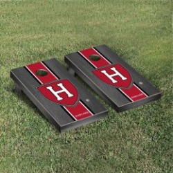 Harvard Crimson Cornhole Game Set Onyx Stained Stripe