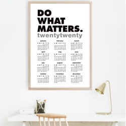 Do what matters 2020 calendar unframed print