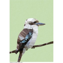 Geometric kookaburra art print