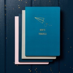 Personalised Gold Foil A5 Travel Notebook