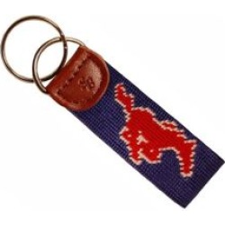 Southern Methodist Cotton Key Fob