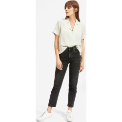 Women's Clean Silk Short-Sleeve Notch Shirt by Everlane in Mint, Size 00