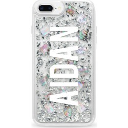 Karat Magic Custom Initial iPhone Case - Silver with Mother of Pearl