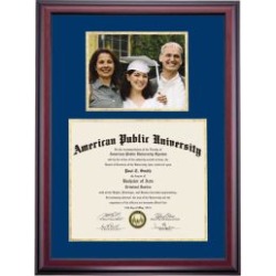American Public University System School Color Premier for 8 x 10 Photograph Diploma Frame