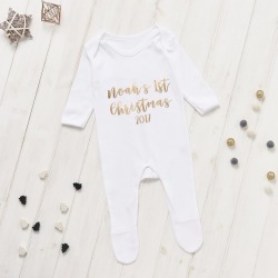 Personalised 1st Christmas Onesie