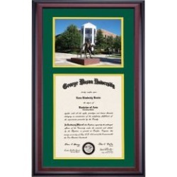 George Mason School Color Premier the George Mason Statue Photograph Diploma Frame