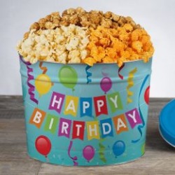 Happy Birthday Popcorn Tin