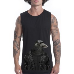 Crow men's muscle tank
