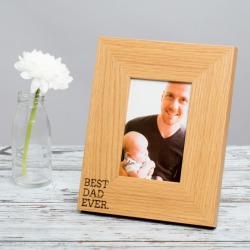 Best Dad Ever wooden photo frame