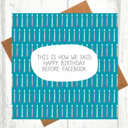 This is how we said happy birthday before Facebook card