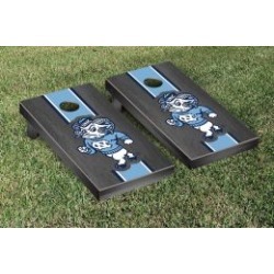 North Carolina Tar Heels Cornhole Game Set Onyx Stained Stripe Ram