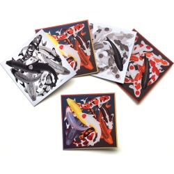 ARLETTE ESS - Set of Five Textured Greeting Cards With Envelopes Koi Designs Assorted found on Bargain Bro Philippines from Wolf & Badger US for $21.00