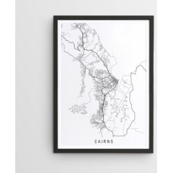 Cairns minimalist map print