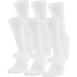 Under Armour Boys' Cotton Training Crew Socks, 6 Pack