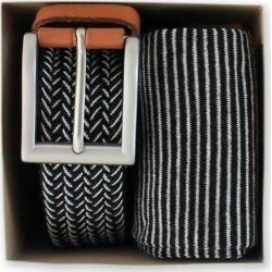 Slopes & Town - Black And White Belt Kenny And Stripy Socks