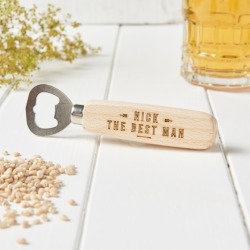Personalised best man bottle opener