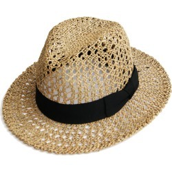 Justine Hats - Fedora Crochet Straw Hat