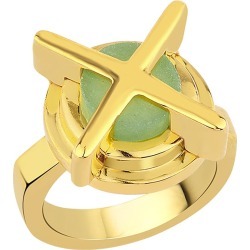 KLOTO - Ion.388 Green Aventurine & Gold Ring