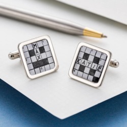 Personalised Crossword Cufflinks