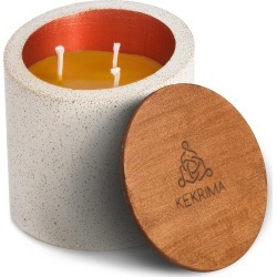 KEKRIMA - Concrete Mozaik Copper Candle Pure Beeswax 400ml