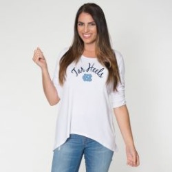 North Carolina Tar Heels-Anna Scrunch Sleeve Top