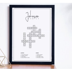 Personalised Family Name Crossword Print