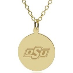 Oklahoma State 14K Gold Pendant and Chain