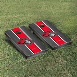 Rutgers Scarlet Knights Cornhole Game Set Onyx Stained Stripe