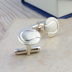 Silver Tennis Ball Cufflinks