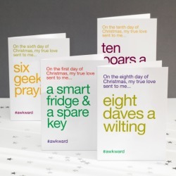 Funny Christmas card pack Twelve days of Christmas (pack of 4)