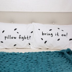 Pillow Fight?/Bring It On! Pillow Case Set
