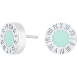 Florence London - Silver Florence Studs With Turquoise Enamel